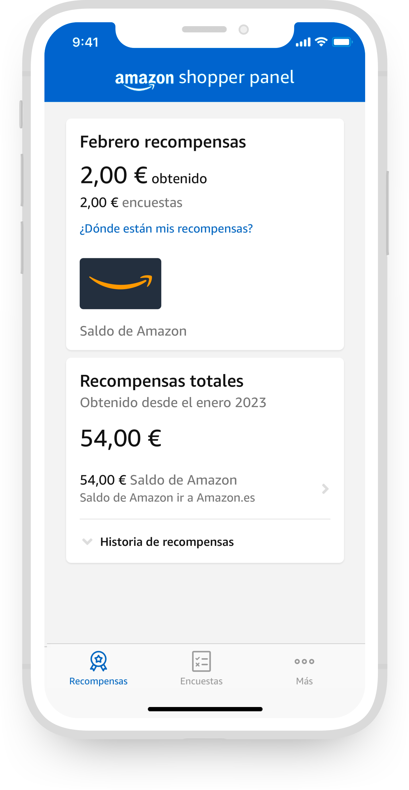 Capture d’écran de l’application Shopper Panel